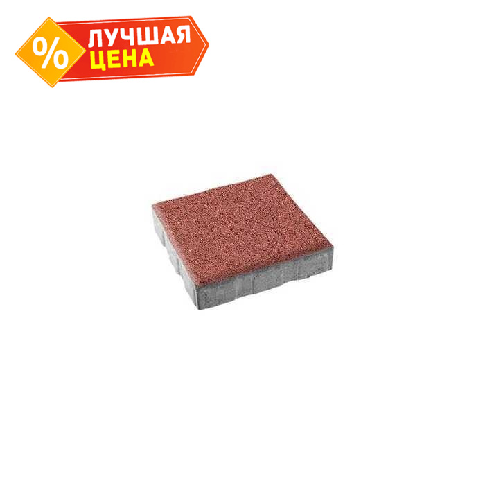 Плитка тротуарная Квадрум Б.7.К.8 гранит красный 600x600x80 мм