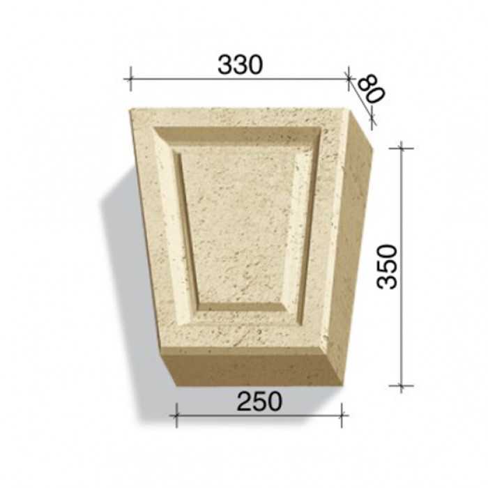 Замковый камень White Hills Тиволи 730-02, 350*330/250*80 мм